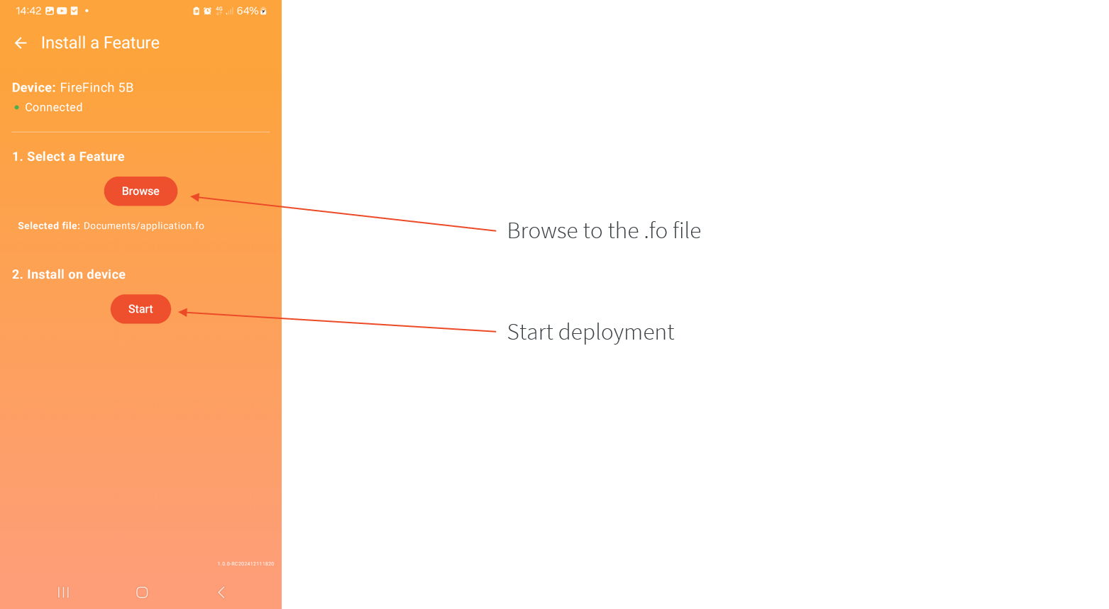 App Deployment over BLE